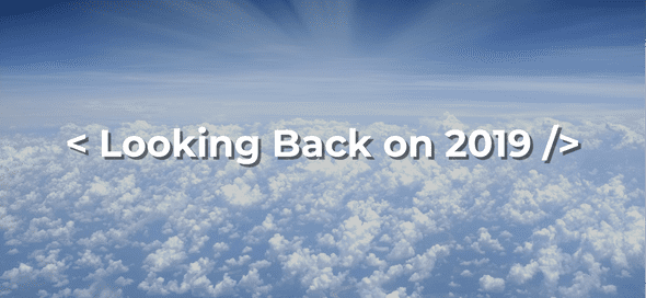 Clouds with text of: Looking Back on 2019